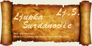 Ljupka Surdanović vizit kartica